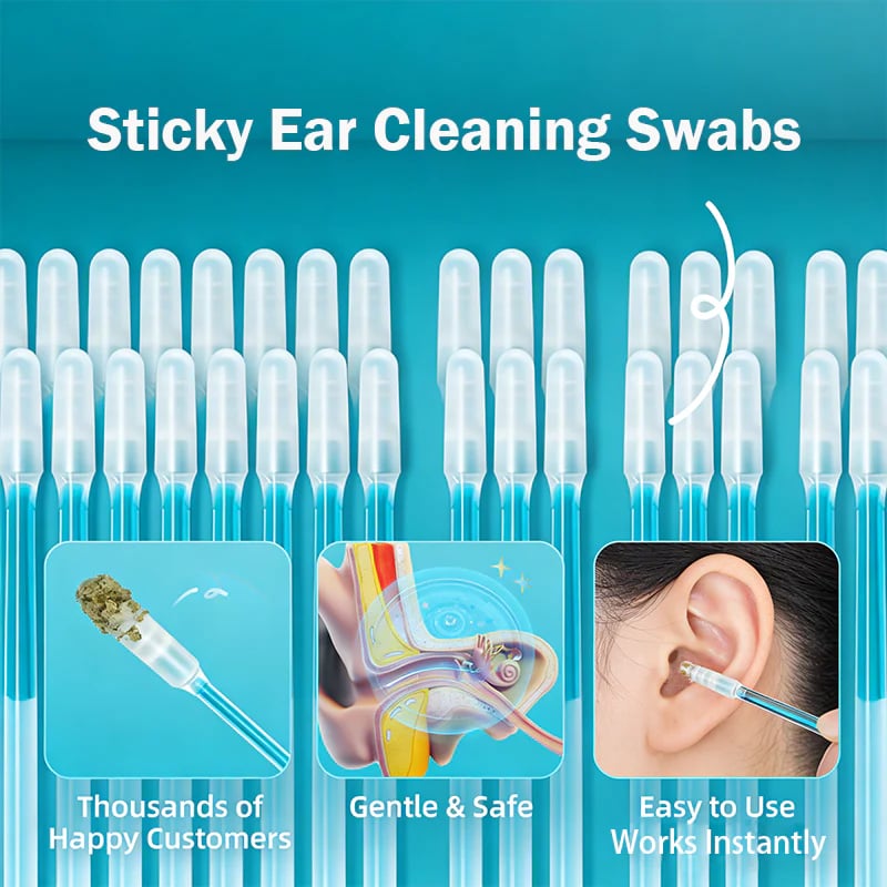 Sticky Ear Cleaning Sticks - Gentle, Visible Ear Care๐(24PCS)