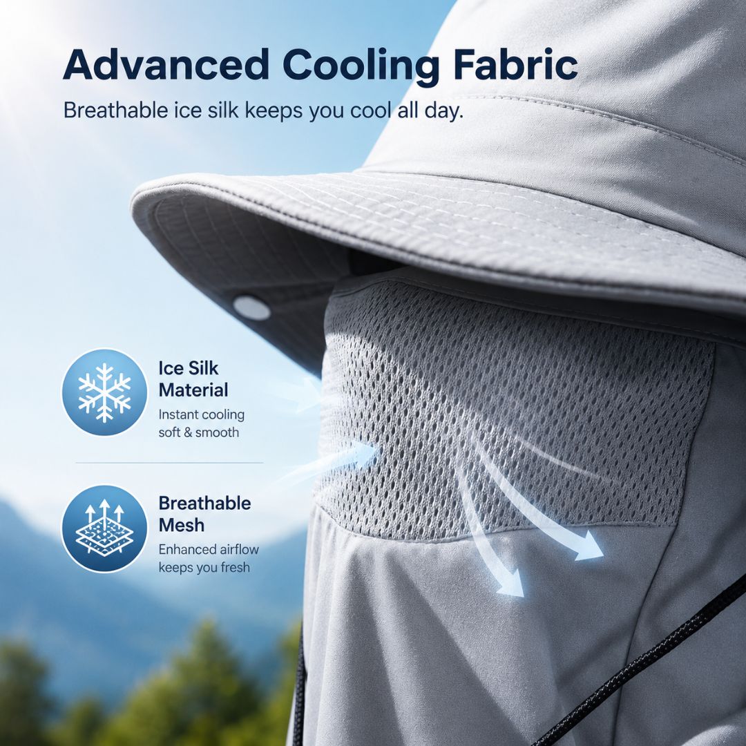 ☀️SUMMER SALE 50% OFF🔥UPF50+ Sun Protection Hat With FullFace &Neck Coverage