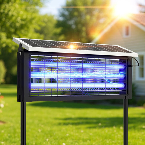 Eco-Friendly - Solar-Powered High-Efficiency Outdoor Bug Zapper