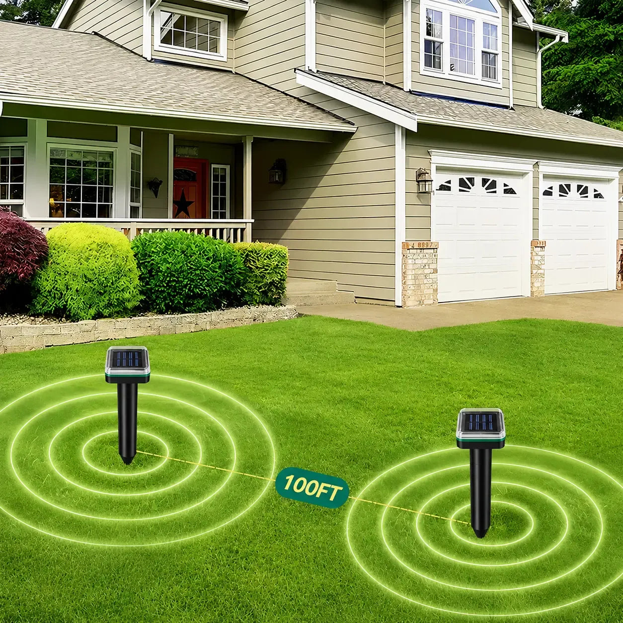 🌸Summer Sale 50% OFF☘️Solar Powered Waterproof Screw Mole Repellent