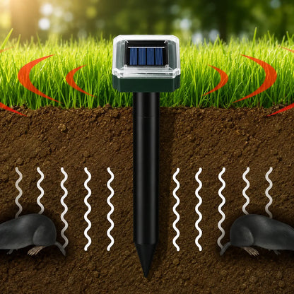 🌸Summer Sale 50% OFF☘️Solar Powered Waterproof Screw Mole Repellent