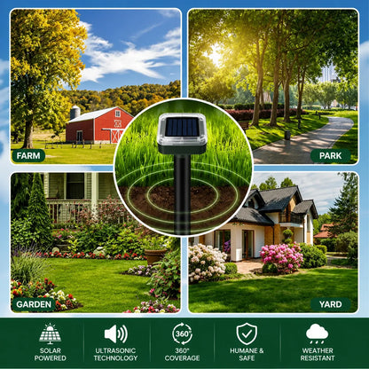 🌸Summer Sale 50% OFF☘️Solar Powered Waterproof Screw Mole Repellent
